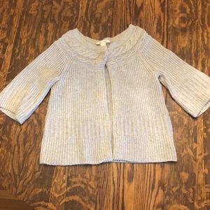 White & Black cropped grey sweater